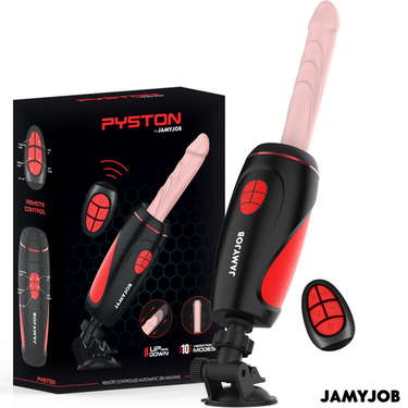 PYSTON Masturbatore con Vibrazioni e Controllo Remoto, Silicone Sicuro